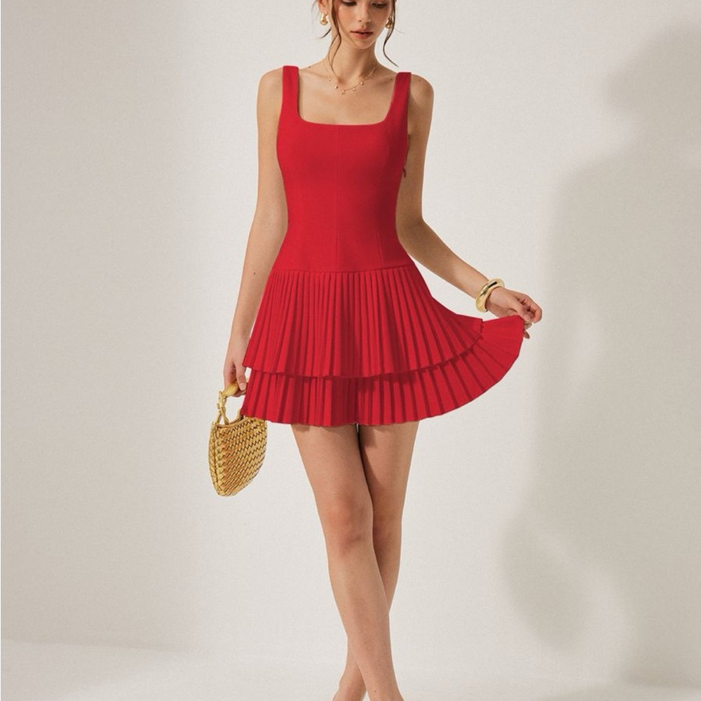 Commense Vibrant Red Mini Dress